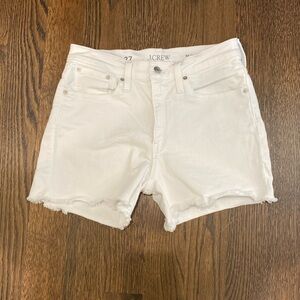 J.Crew Midrise White Shorts - Size 27